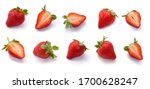 Strawberries Isolated On White...