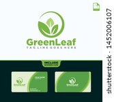 leaf eco fitness logo template... | Shutterstock .eps vector #1452006107