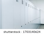 white lockers in a changing room | Shutterstock . vector #1703140624