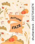 autumn harvest farm fair banner ... | Shutterstock .eps vector #2027341874