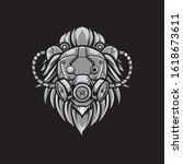 vintage lion head logo  vector... | Shutterstock .eps vector #1618673611
