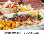 Close Up Of Sea Bream Fish With ...