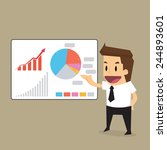 businessman presentation to... | Shutterstock .eps vector #244893601