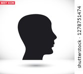 head   icon. vector  eps 10  | Shutterstock .eps vector #1278751474