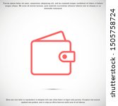 wallet icon in trendy flat... | Shutterstock .eps vector #1505758724