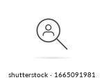 user vector icon. profile user... | Shutterstock .eps vector #1665091981