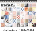 set of 50 seamless geometric... | Shutterstock .eps vector #1481633984