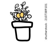 simple outline lemon citrus... | Shutterstock .eps vector #2107389101