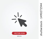 Click vector icon in modern design style for web site and mobile app