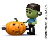 3d render of halloween monster... | Shutterstock . vector #318465671