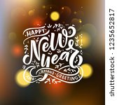 hand sketched happy new year... | Shutterstock .eps vector #1235652817