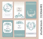 pastel wedding graphic set with ... | Shutterstock .eps vector #313066481