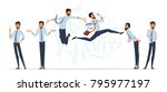 businessman in different... | Shutterstock .eps vector #795977197