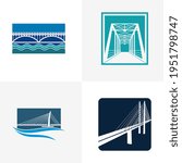 set of bridge logo design...
