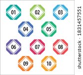 colorful info graphic numbers... | Shutterstock .eps vector #1831457551