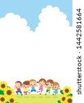 illustration of cheerful kids... | Shutterstock .eps vector #1442581664