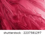 Small photo of Liquid shimmer background,monochrome red trendy color of 2023.