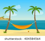 hammock with palm trees on... | Shutterstock .eps vector #404584564