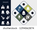  ringer icon set. 13 filled... | Shutterstock .eps vector #1294062874
