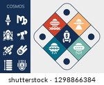  cosmos icon set. 13 filled... | Shutterstock .eps vector #1298866384