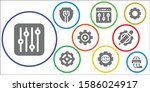modern simple set of mechanism... | Shutterstock .eps vector #1586024917