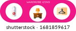 wardrobe icon set. 3 flat... | Shutterstock .eps vector #1681859617