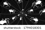 spider web on dark background... | Shutterstock .eps vector #1794018301