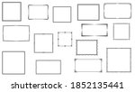 set black simple line frame... | Shutterstock .eps vector #1852135441
