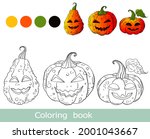 coloring book page with cartoon ... | Shutterstock .eps vector #2001043667