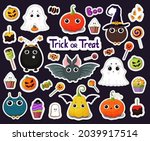 set of cartoon halloween... | Shutterstock .eps vector #2039917514