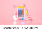 online mobile shopping  mobile... | Shutterstock . vector #1765289891