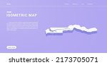 gambia map of isometric purple... | Shutterstock .eps vector #2173705071