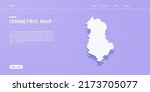 albania map of isometric purple ... | Shutterstock .eps vector #2173705077