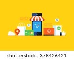 mobile marketing   e marketing  ... | Shutterstock .eps vector #378426421