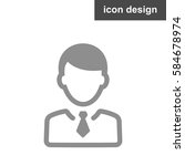 user vector icon of man in... | Shutterstock .eps vector #584678974