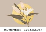 luxury art deco lily flower... | Shutterstock .eps vector #1985266067