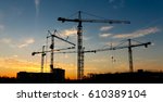 Silhouette Of High Construction ...