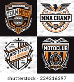 sports insignia emblem set | Shutterstock .eps vector #224316397