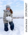 Happy Children Play Snowballs ...