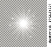 white glowing light burst... | Shutterstock .eps vector #1442156324