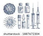 coronavirus vaccination... | Shutterstock .eps vector #1887672304