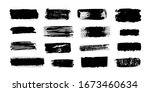 ink blob brush. black paint... | Shutterstock .eps vector #1673460634
