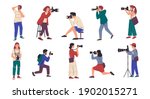 photographers. cartoon people... | Shutterstock .eps vector #1902015271