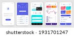 smartphone ui. realistic phone... | Shutterstock .eps vector #1931701247