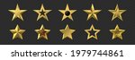realistic golden stars. 3d... | Shutterstock .eps vector #1979744861