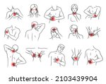 body pain icon. human muscle... | Shutterstock .eps vector #2103439904