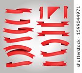 red ribbon vector illustration... | Shutterstock .eps vector #1599044971