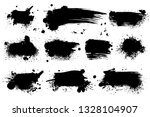 ink splashes. black inked... | Shutterstock .eps vector #1328104907