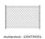 Chain link fence. Realistic metal mesh fences wire grid construction steel security and safety wall industrial border metallic texture, vector pattern
