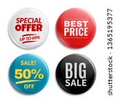 sales pin badges. circled... | Shutterstock . vector #1365195377